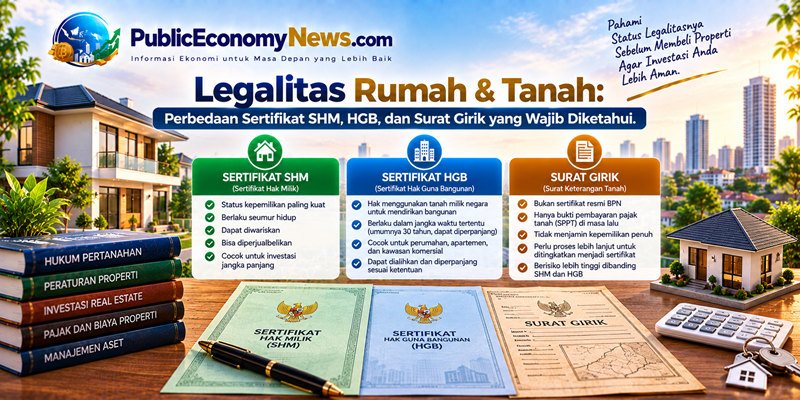 Legalitas Rumah & Tanah Perbedaan Sertifikat SHM, HGB dan Surat Girik yang Wajib Diketahui