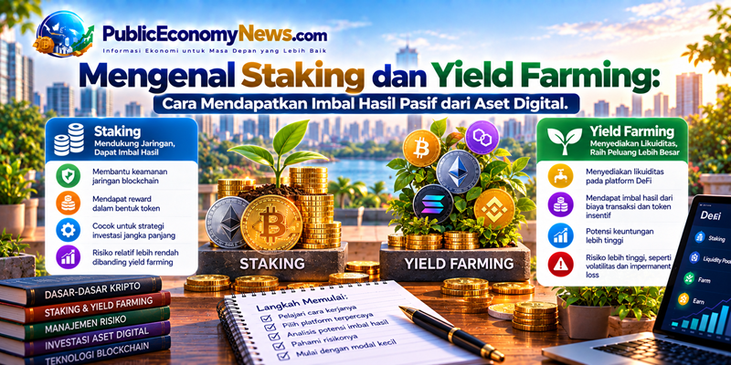 Mengenal Staking dan Yield Farming Cara Mendapatkan Imbal Hasil Pasif dari Aset Digital