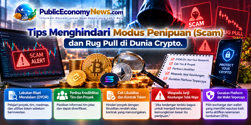 Tips Menghindari Modus Penipuan (Scam) dan Rug Pull di Dunia Crypto